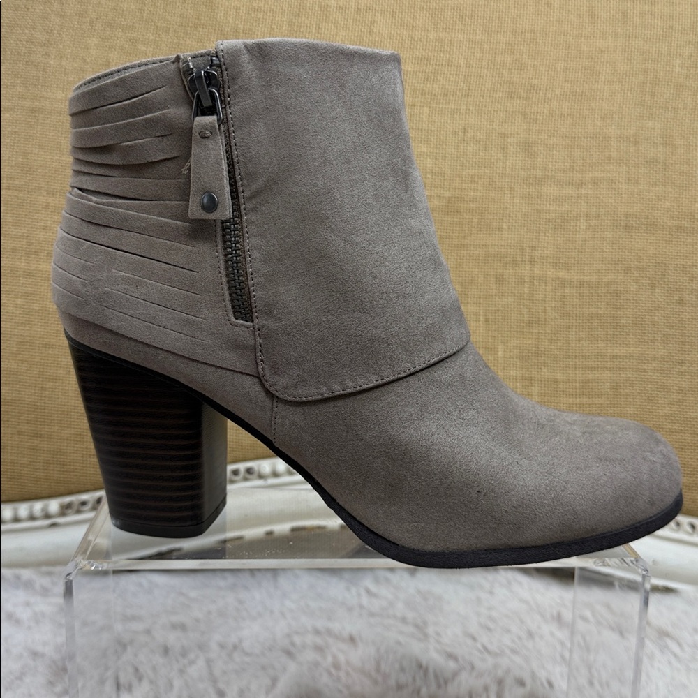 Madden Girl | Destroy Faux Suede, Ankle Bootie, with a Block Heel,Size 10